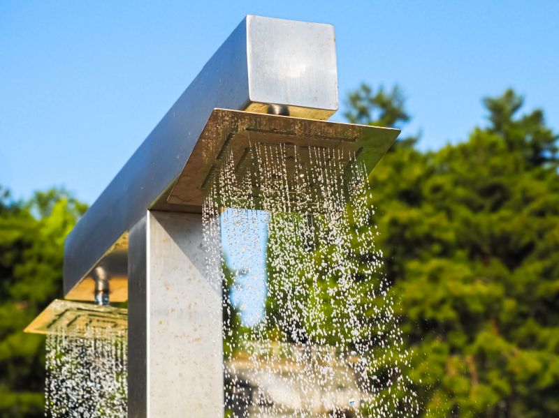 Outdoor Shower in Use